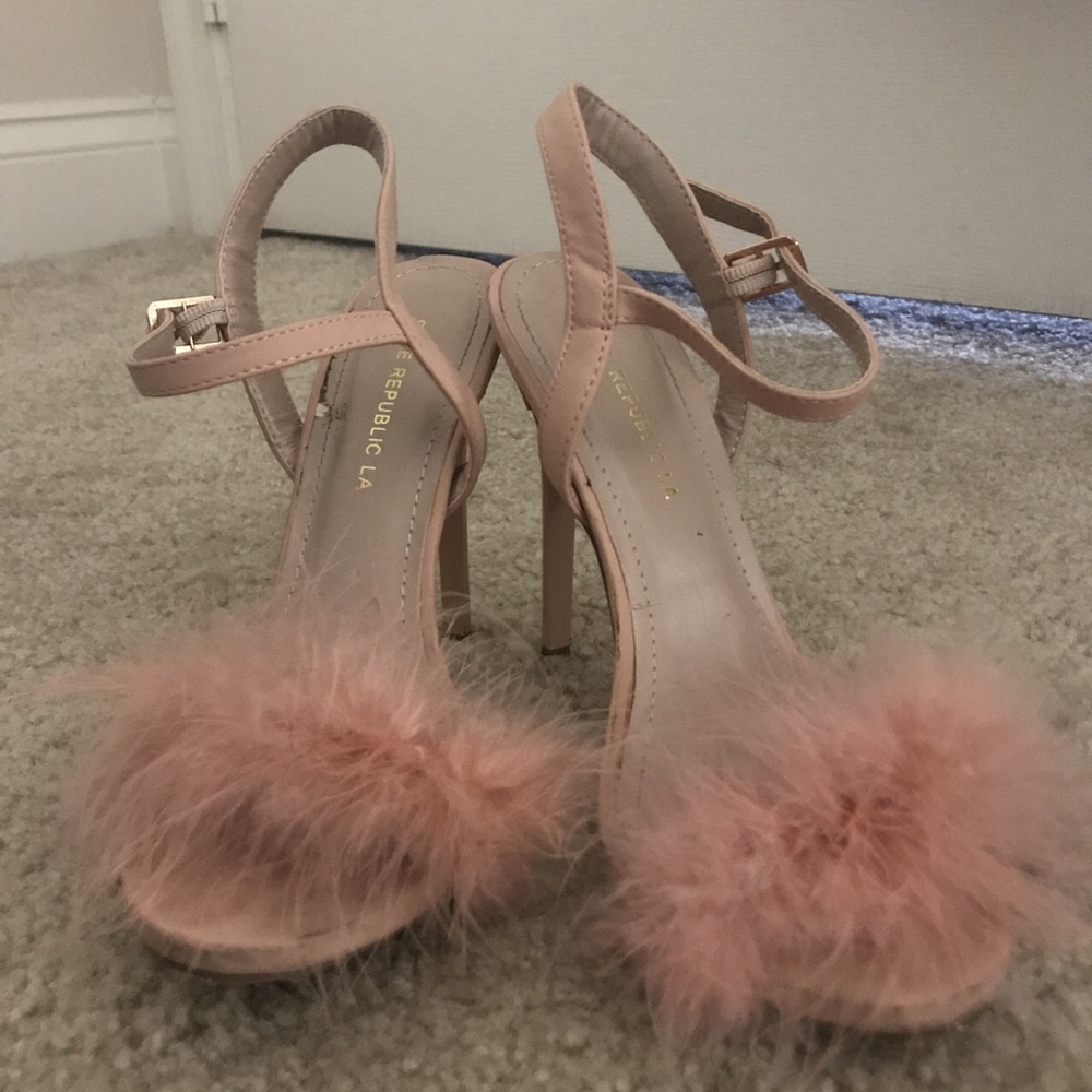 Fuzzy Pink Heels
